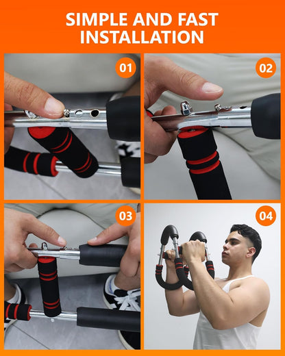 Twister Arm Trainer, Adjustable Resistance Spring Workout Bar for Chest, Arms, Shoulders and Forearms Muscle Training, Portable Home Fitness Equipment, Upper Body Strength Trainer